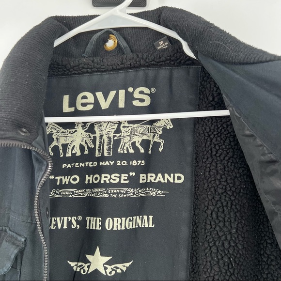 Levi’s two horse brand black jean jacket size M shacket - Picture 4 of 10